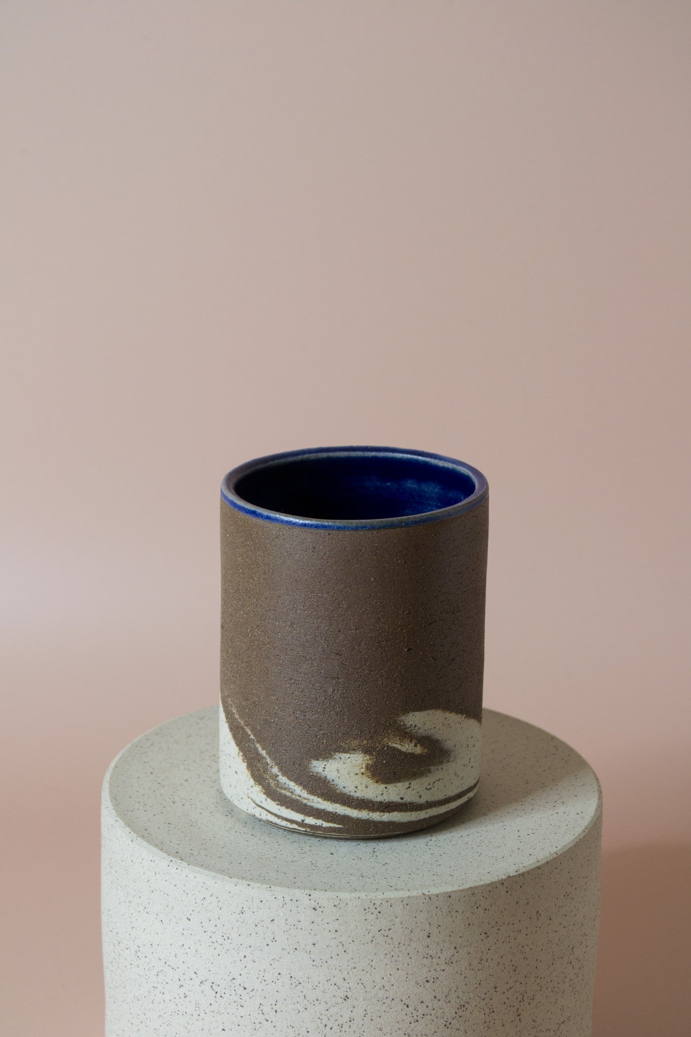 Marbled Pen Holder in Blue