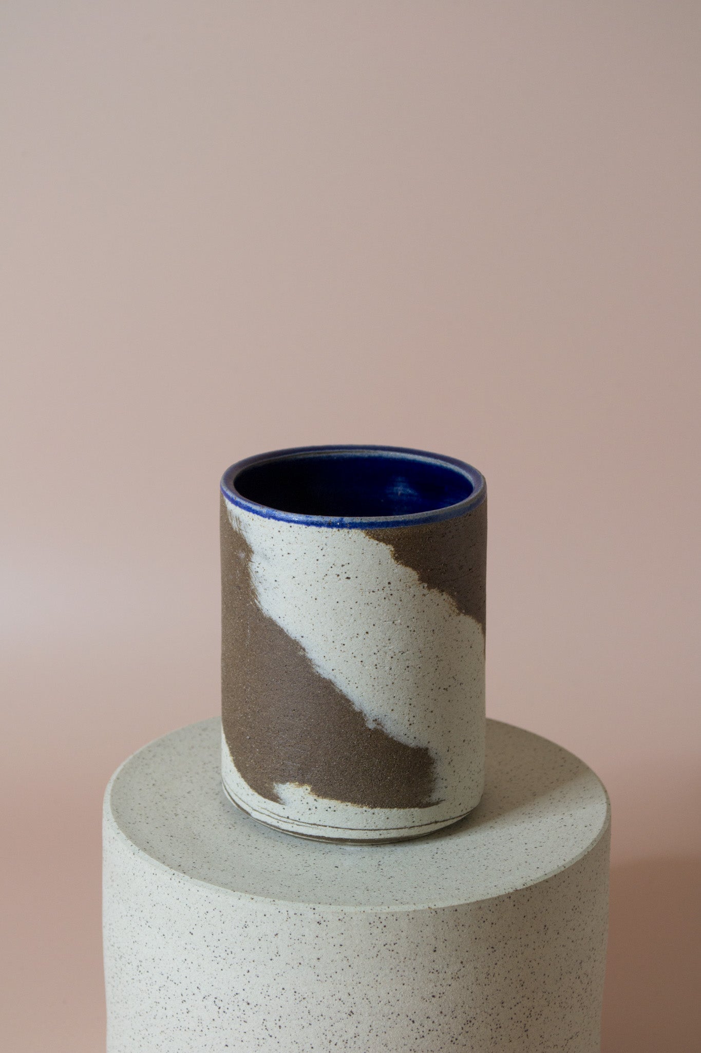 Marbled Pen Holder in Blue