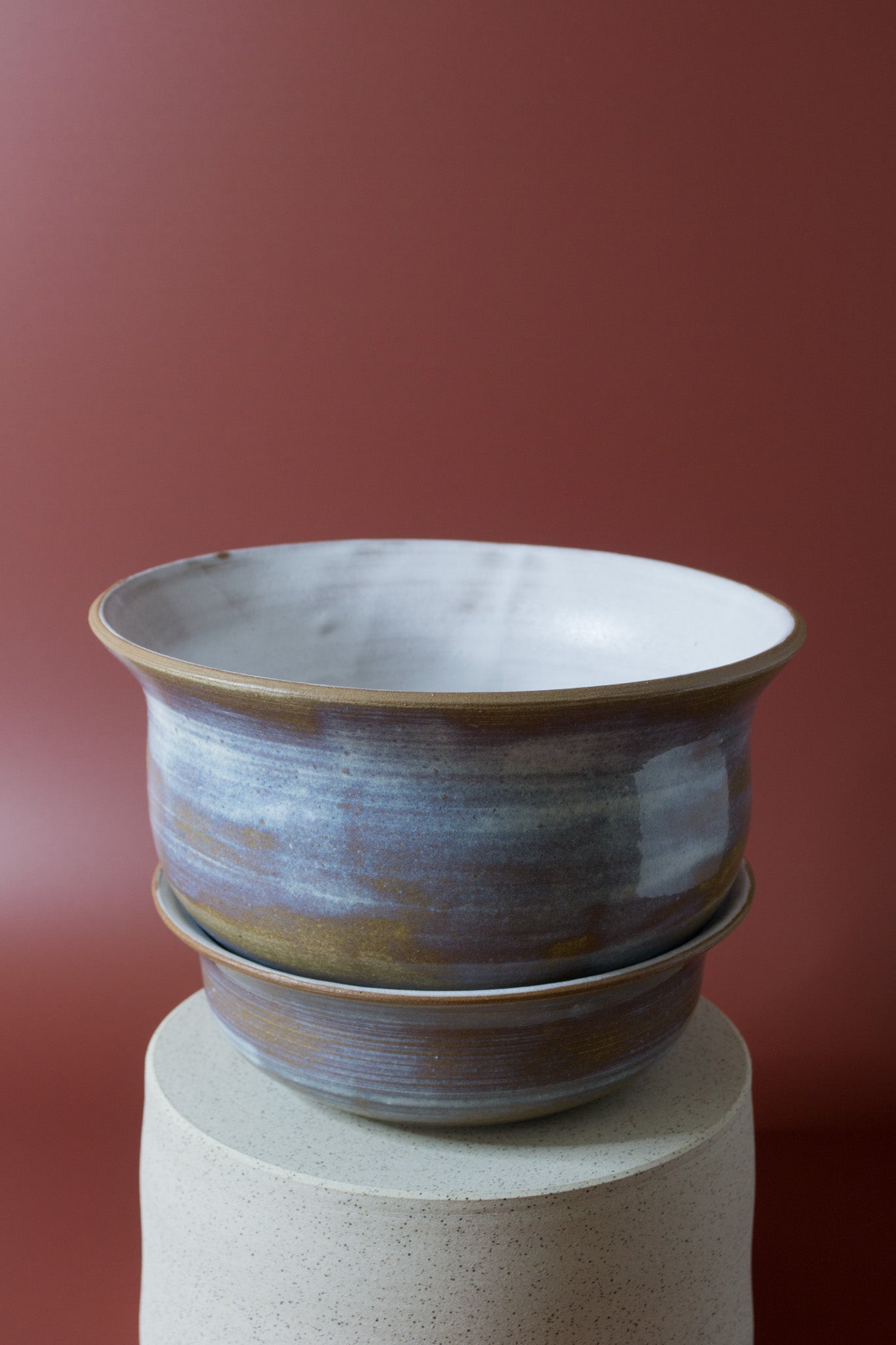 Medium Planter in Milk Glass