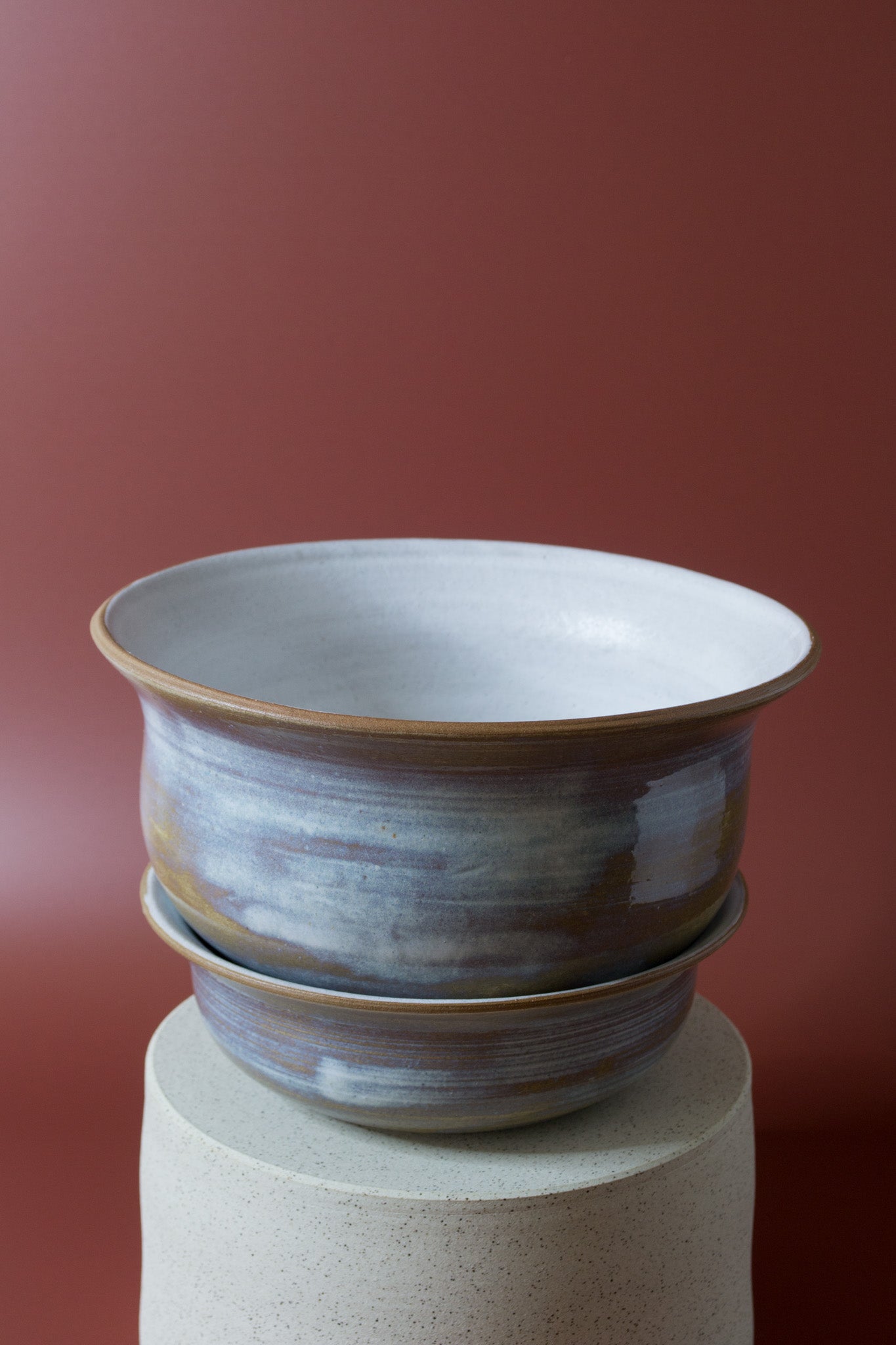 Medium Planter in Milk Glass