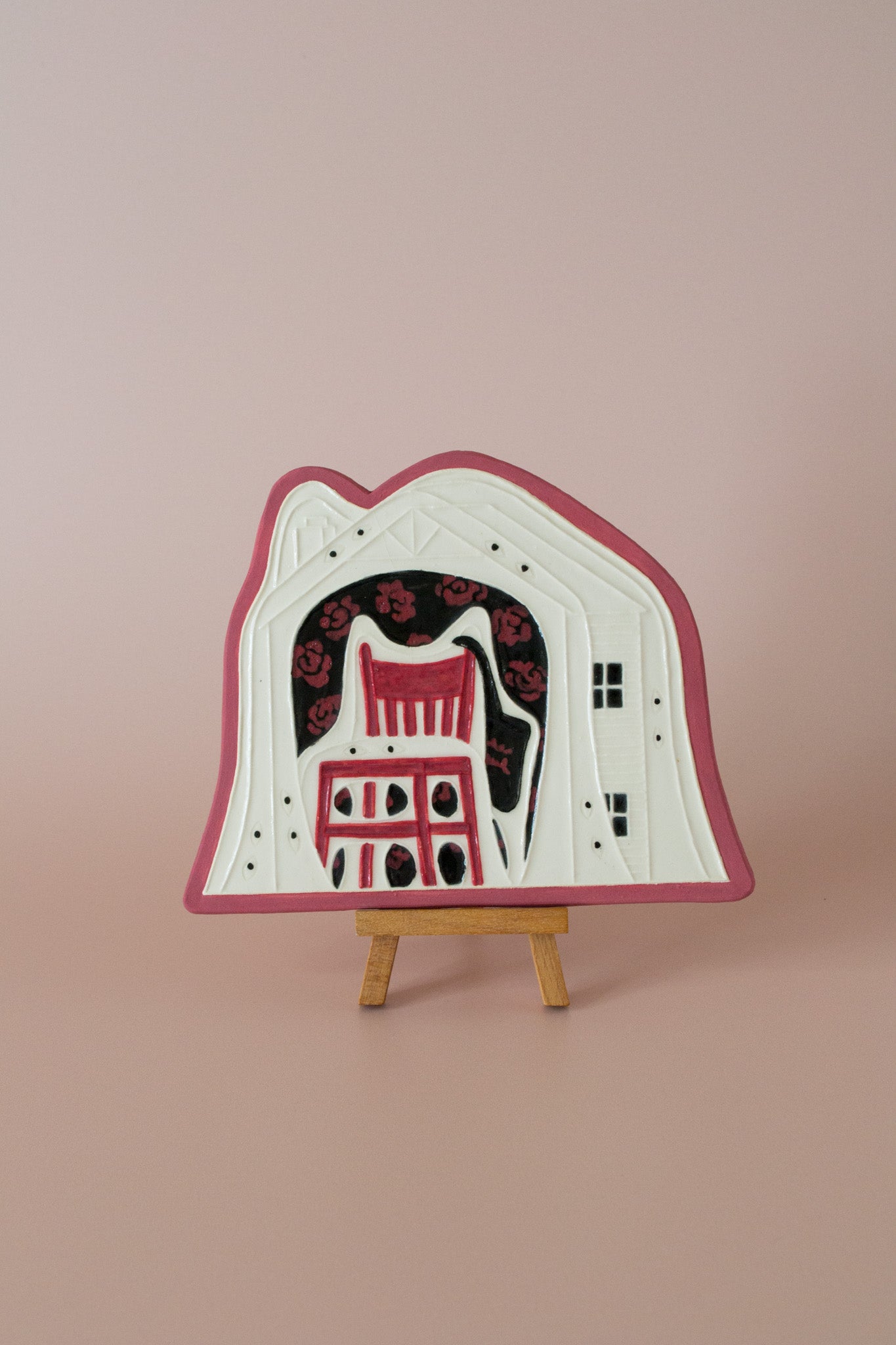 Haunted House of the Future Tile in Rose