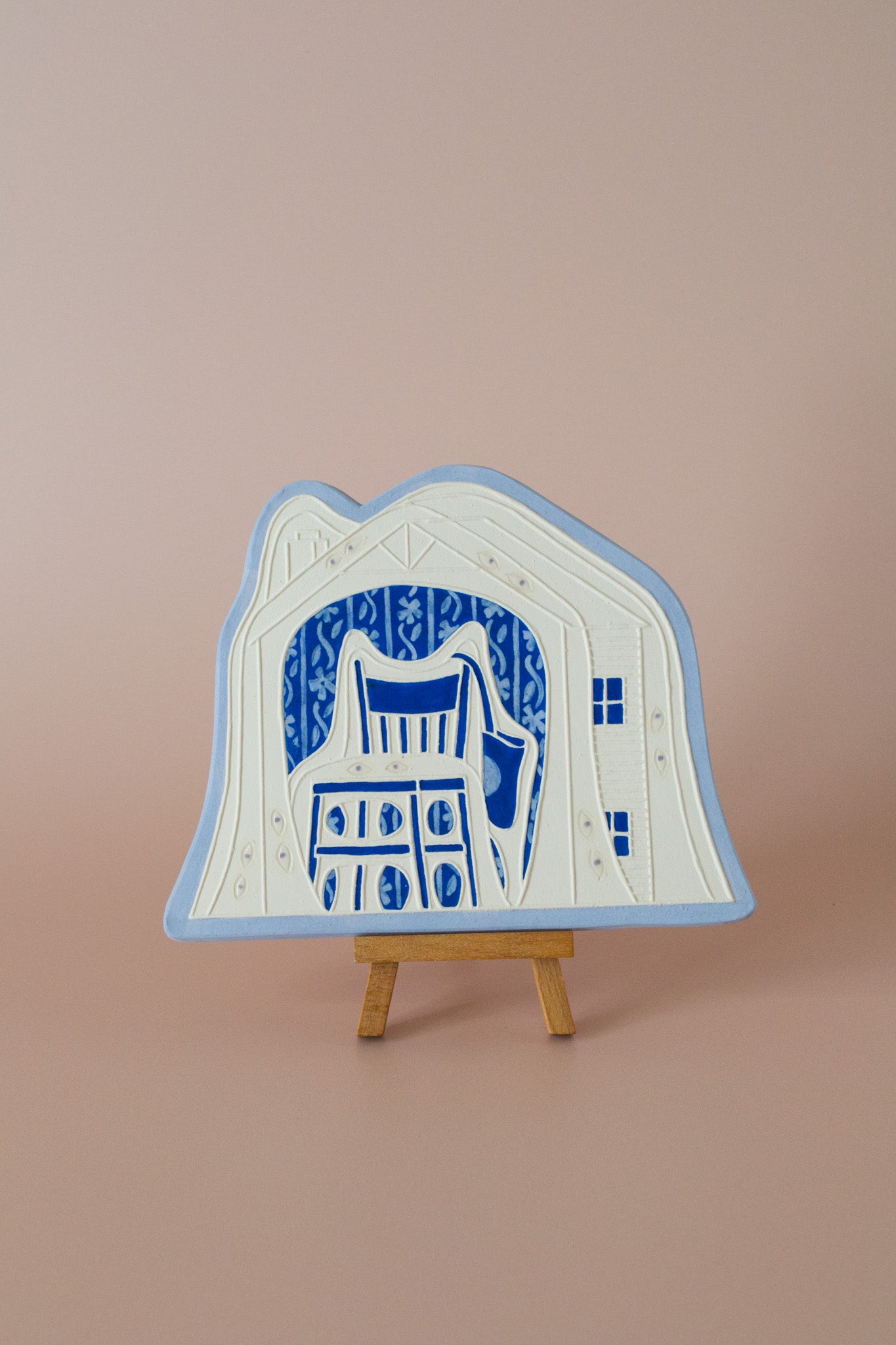 Haunted House of the Future Tile in Blue
