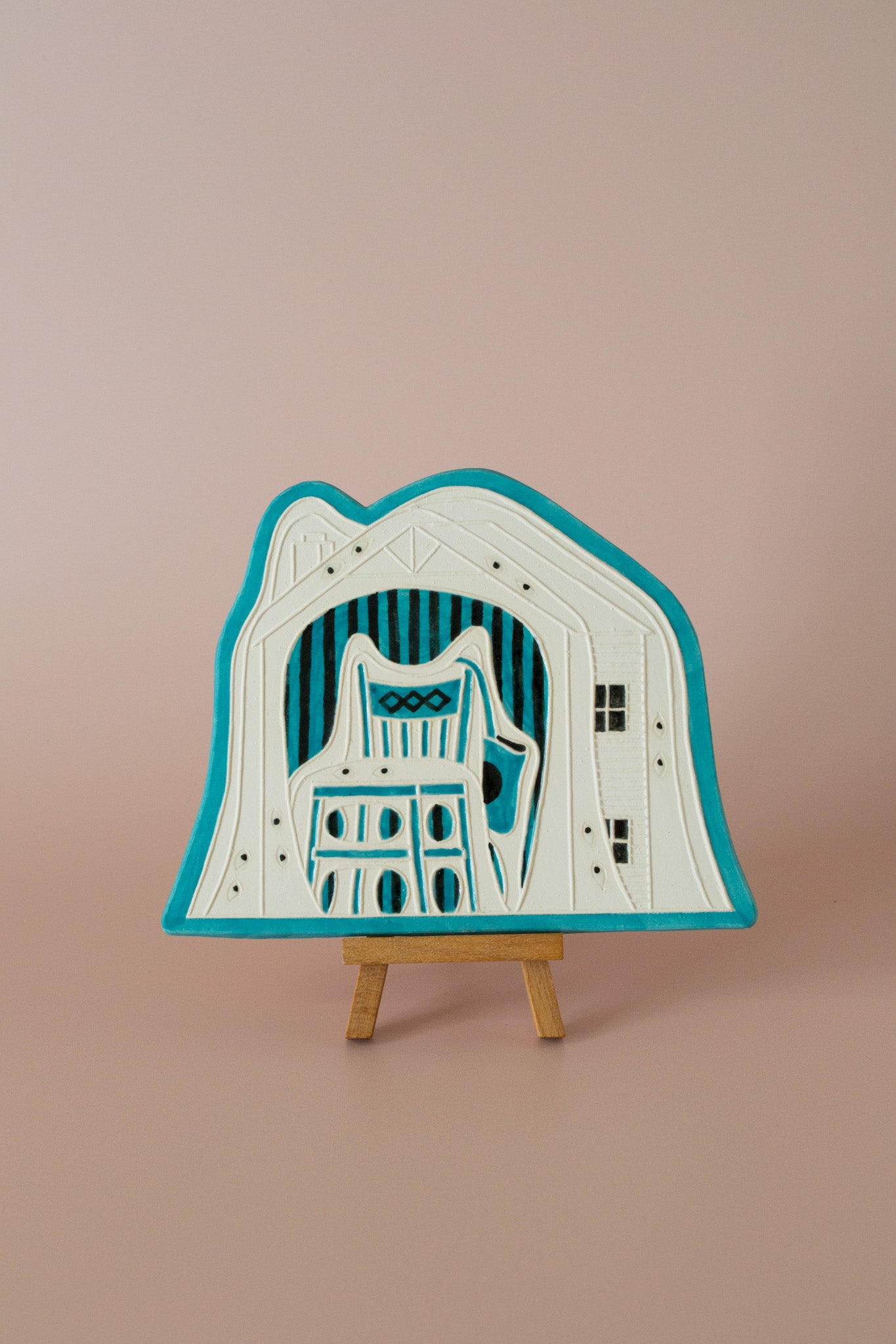 Haunted House of the Future Tile in Turquoise