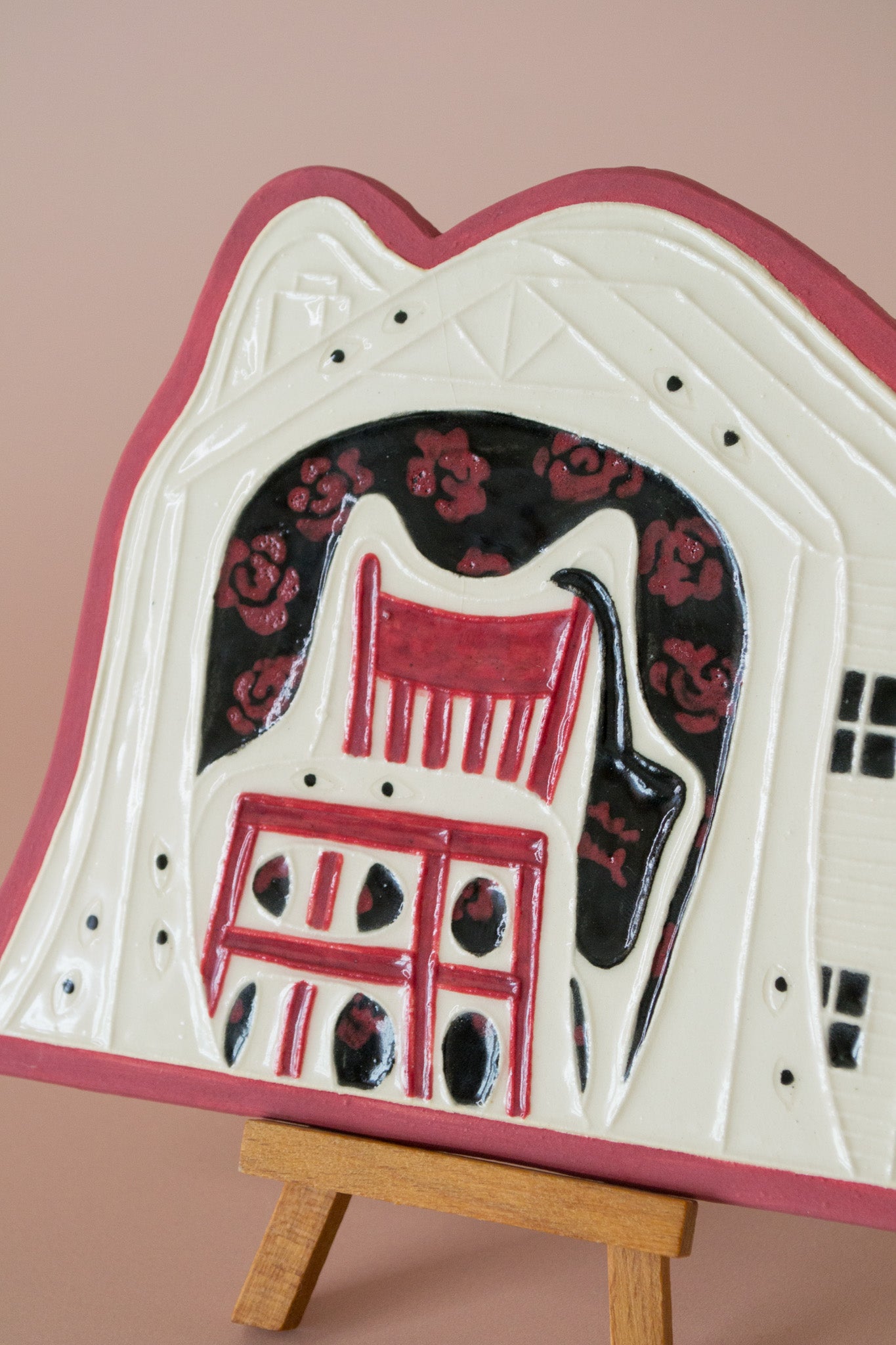 Haunted House of the Future Tile in Rose