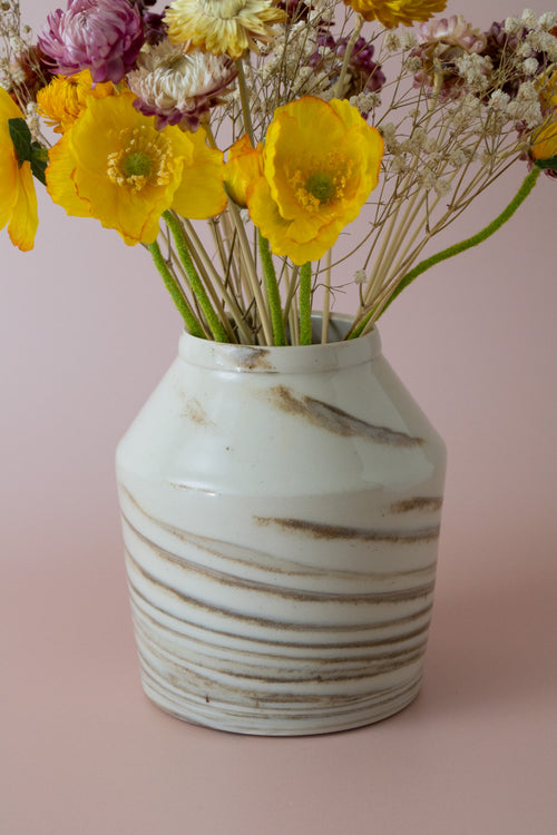 Angular Marbled Vase