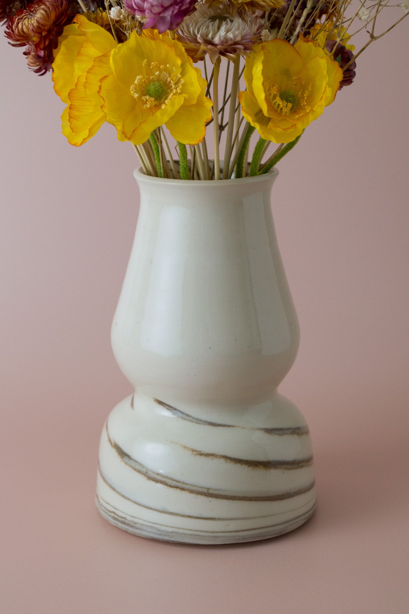 Curvy Marbled Vase