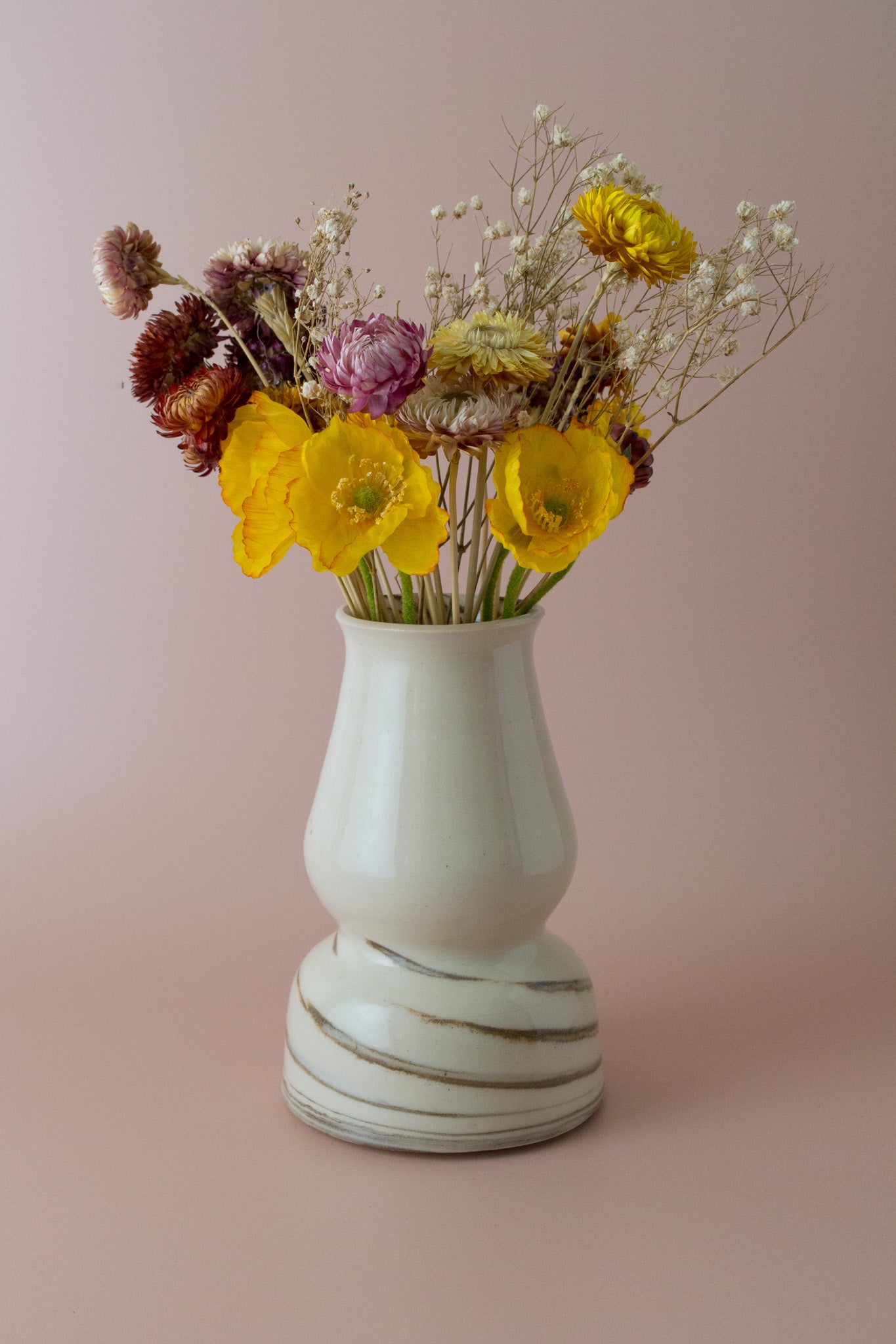 Curvy Marbled Vase