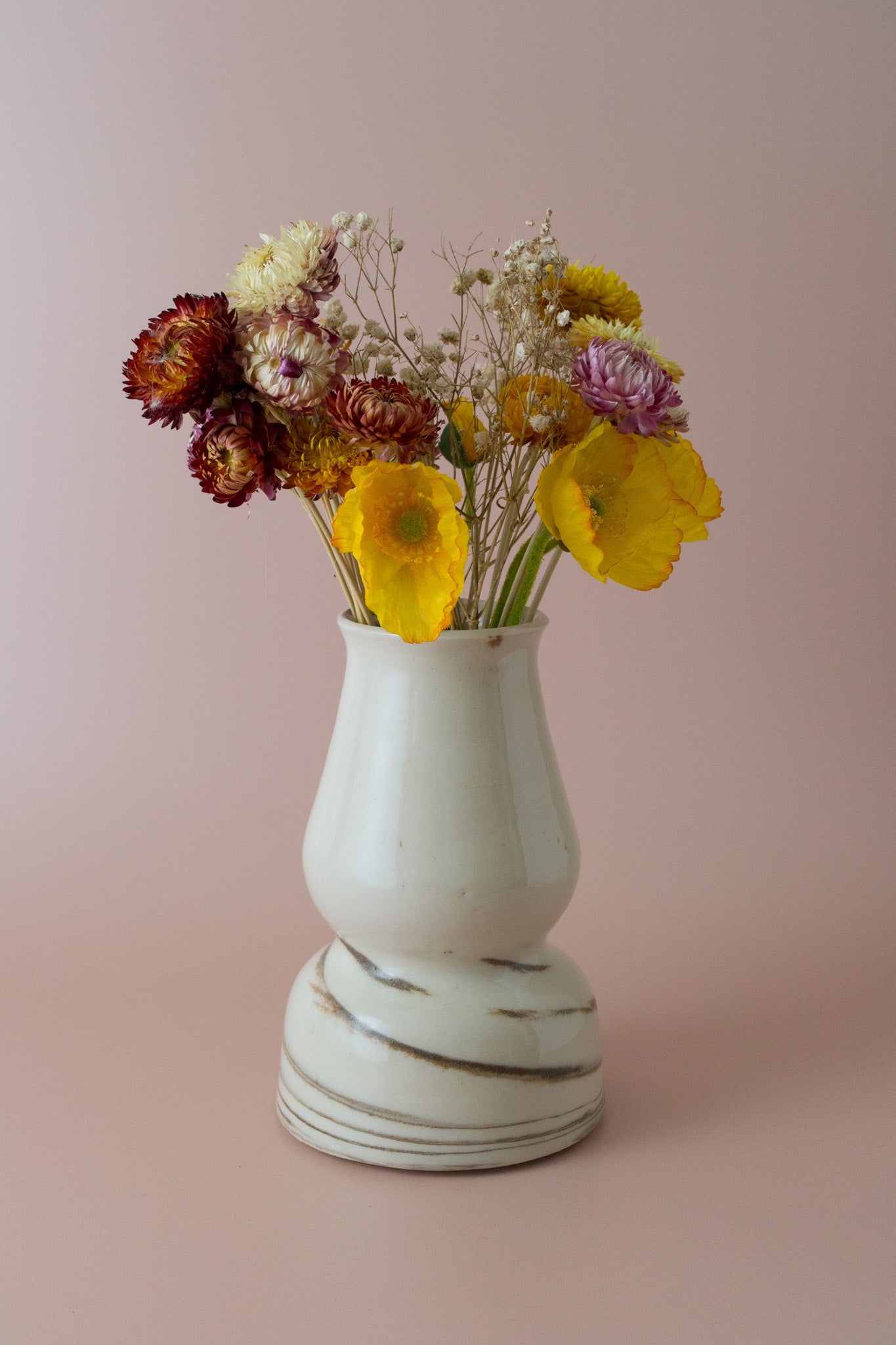 Curvy Marbled Vase