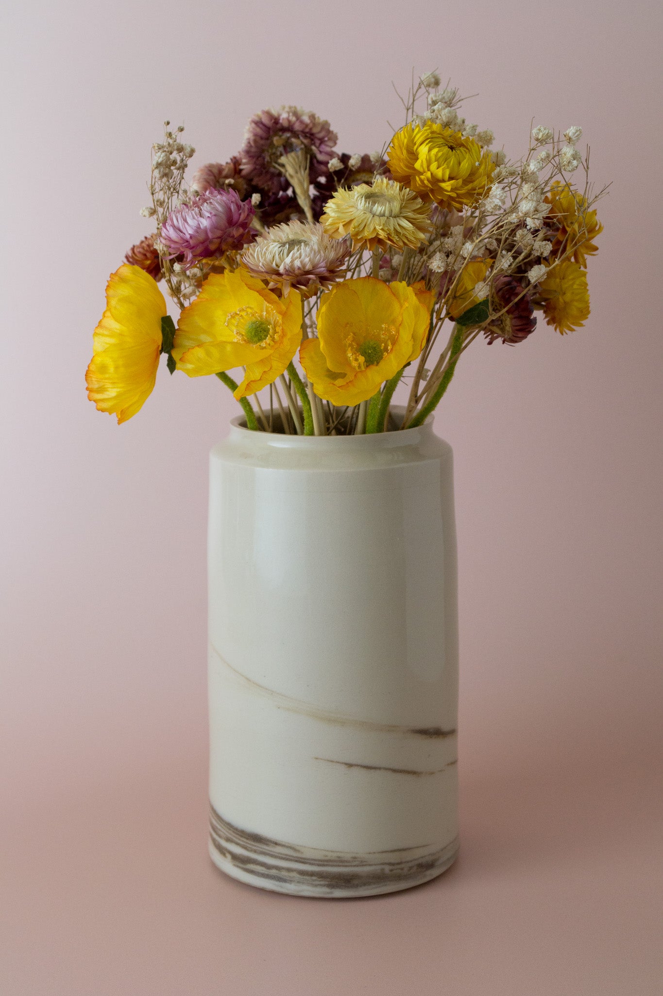 Tall Marbled Vase