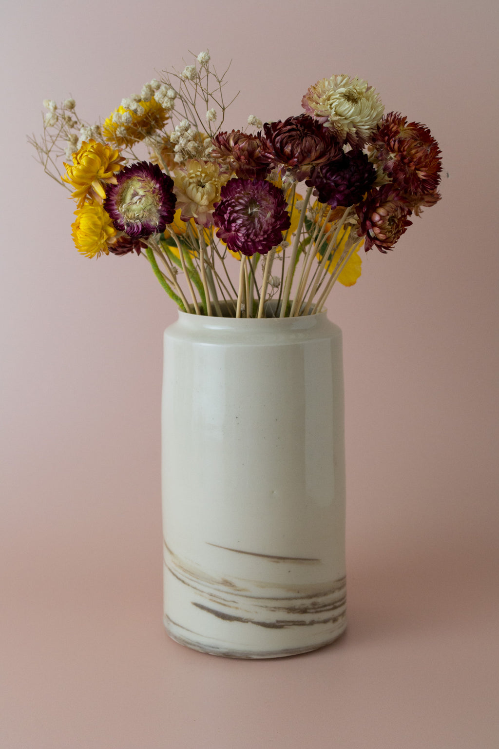 Tall Marbled Vase
