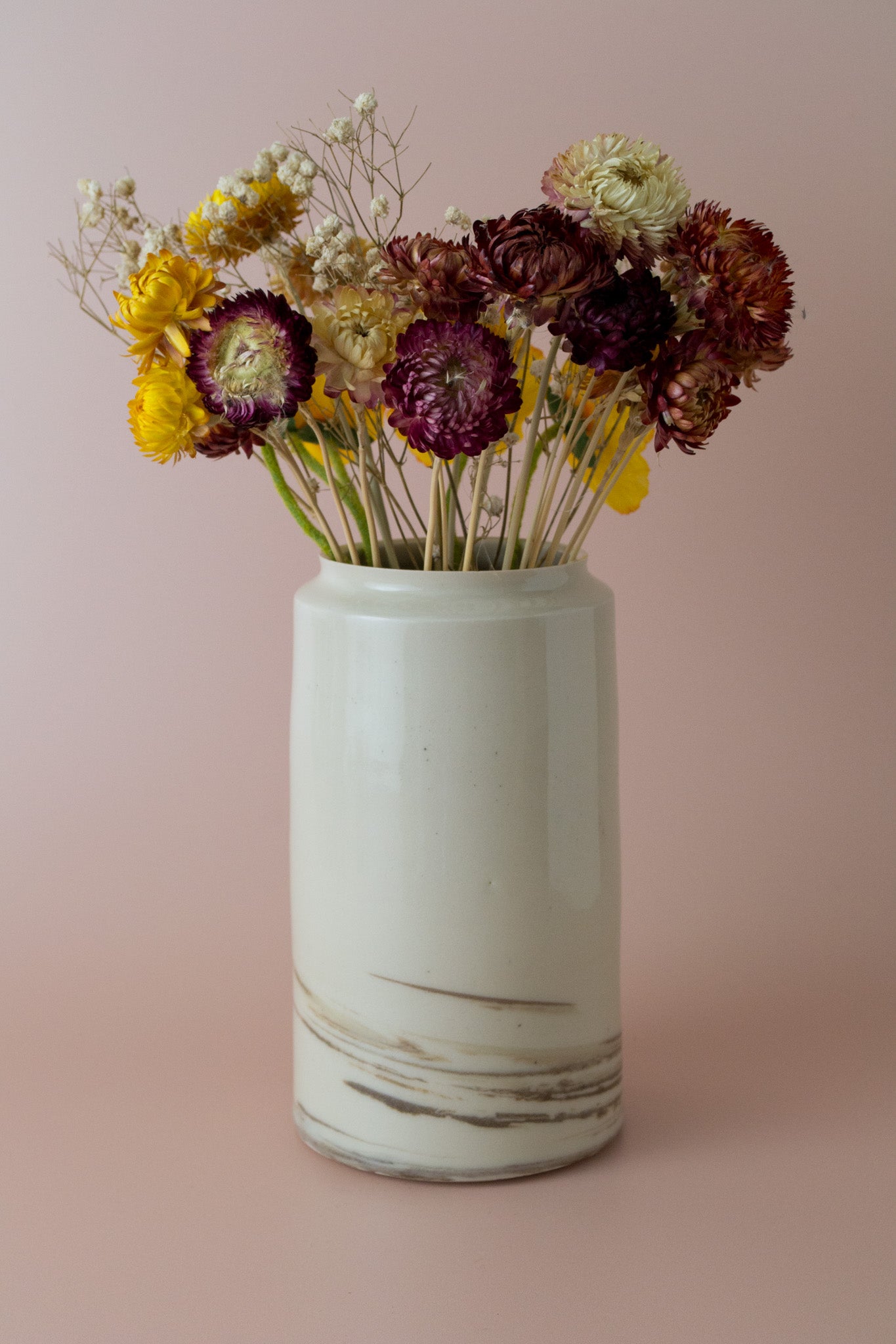 Tall Marbled Vase