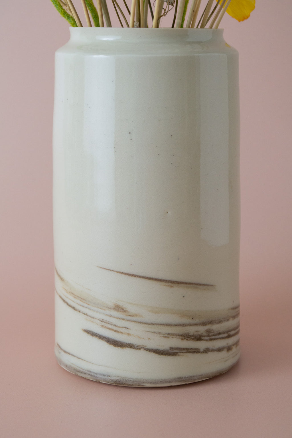 Tall Marbled Vase
