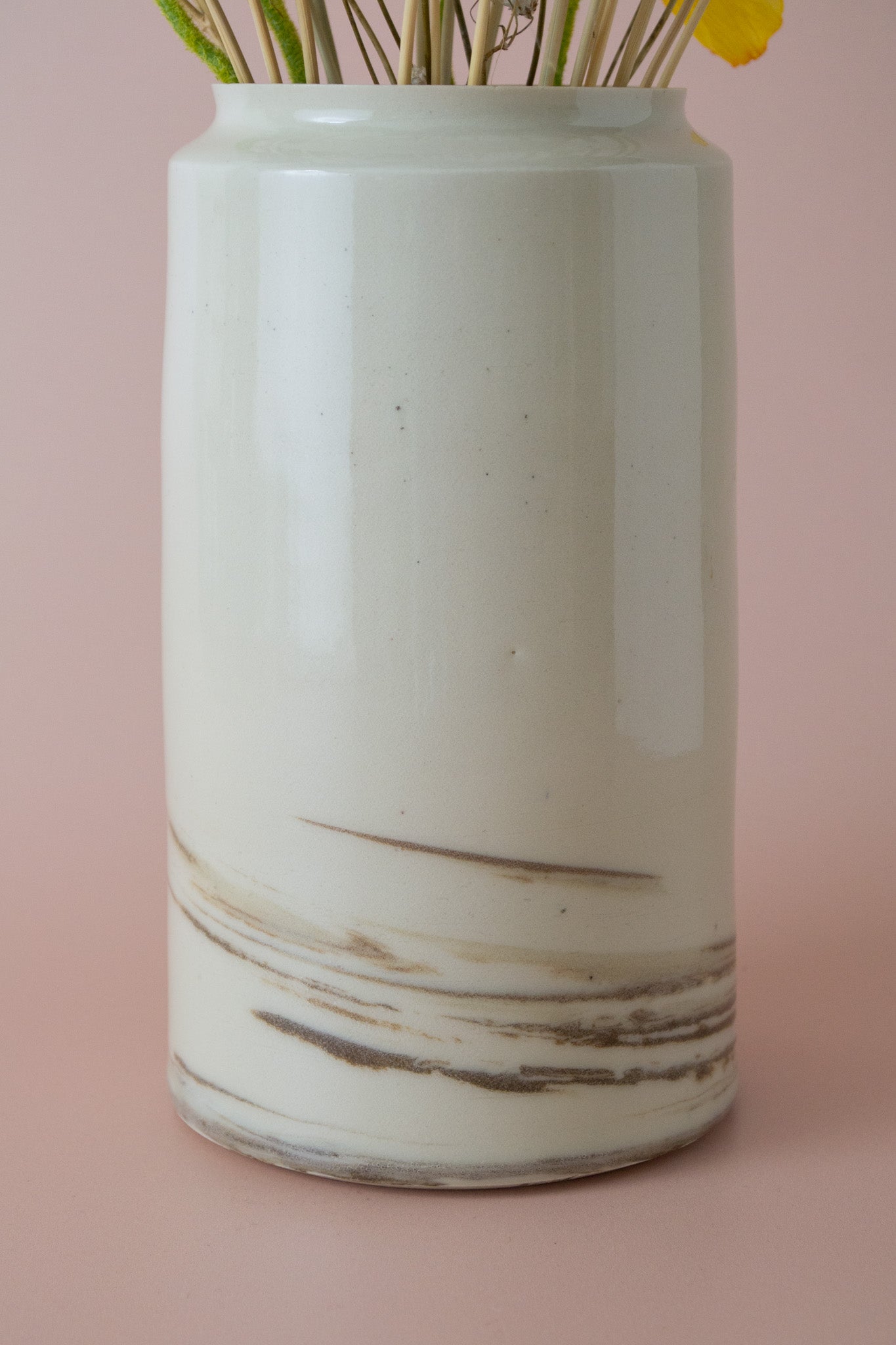 Tall Marbled Vase
